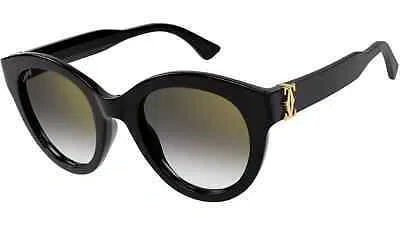 CARTIER CARTIER CT0436S-001 BLACK BLACK GREY SUNGLASSES