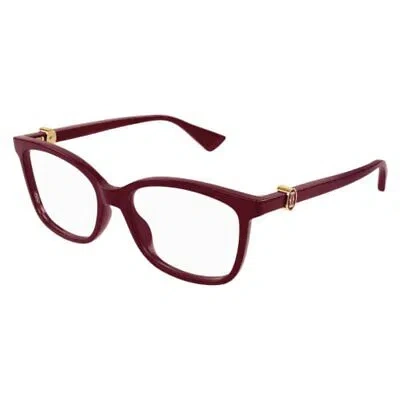 CARTIER CARTIER CT0493O-003 BURGUNDY BURGUNDY EYEGLASSES
