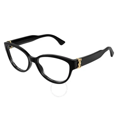 CARTIER CARTIER C DECOR DEMO CAT EYE LADIES EYEGLASSES CT0450O 001 54