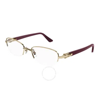 CARTIER CARTIER C DECOR DEMO RECTANGULAR LADIES EYEGLASSES CT0317O 003 52