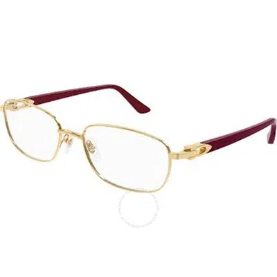 CARTIER CARTIER C DECOR DEMO RECTANGULAR LADIES EYEGLASSES CT0368O 006 56