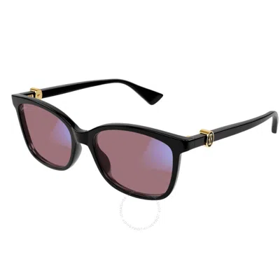 CARTIER CARTIER C DECOR PHOTOCHROMATIC CAT EYE LADIES SUNGLASSES CT0493S 001 55
