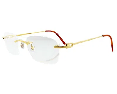 CARTIER CARTIER RECTANGLE RIMLESS OPTICAL 53-20-140MM UNISEX EYEWEAR CT0050O 001