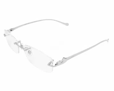 CARTIER CARTIER RECTANGULAR RIMLESS 53MM SILVER UNISEX EYEGLASSES CT0061O 003