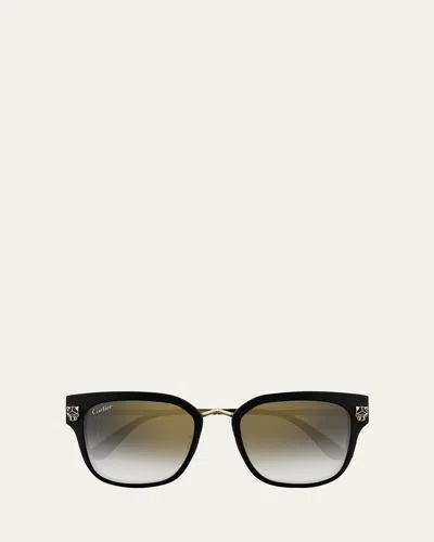 CARTIER ROUND ACETATE SUNGLASSES