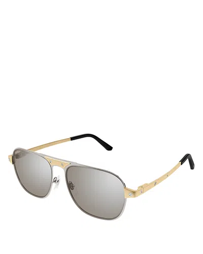 CARTIER SANTOS EVOLUTION NAVIGATOR SUNGLASSES, 58MM