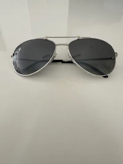 CARTIER CARTIER SUNGLASSES CT0083S 004 SILVER-SILVER-GREY
