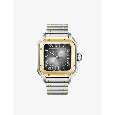 CARTIER YELLOW GOLD STEEL CRW2SA0032 SANTOS DE CARTIER LARGE STAINLESS-STEEL AND18CT YELLOW-GOLD AUTOMATIC W