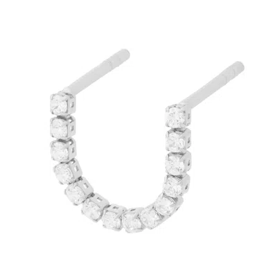 CARTILAGE CARTEL WOMEN'S TENNIS CHAIN STUD SILVER