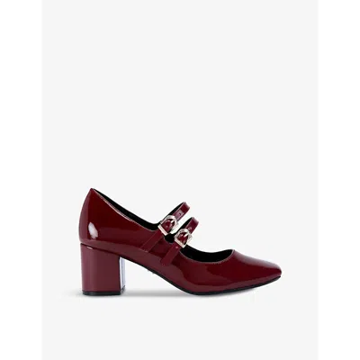 CARVELA WOMENS WINE HARPER MARY-JANE HEELED PATENT-LEATHER PUMPS EUR 37 / 4 UK