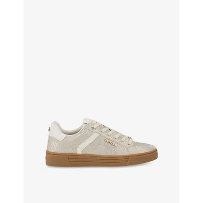 CARVELA WOMENS GOLD DAZE GUM-SOLE FAUX-LEATHER LOW-TOP TRAINERS EUR 36 / 3 UK