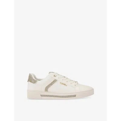 CARVELA WOMENS GOLD DAZE JEWEL LEATHER LOW-TOP TRAINERS EUR 36 / 3 UK