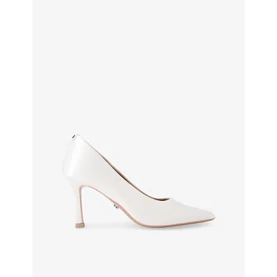 CARVELA WOMENS WHITE CORLETTA POINTED-TOE SATIN HEELED COURTS EUR 40 / 7 UK
