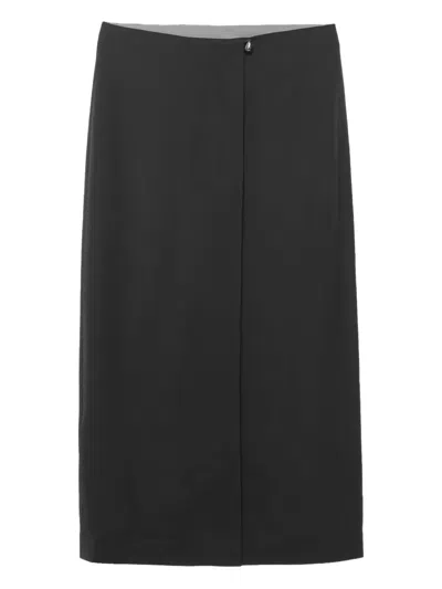 CARVEN CENTRE-FRONT BUTTON MIDI SKIRT