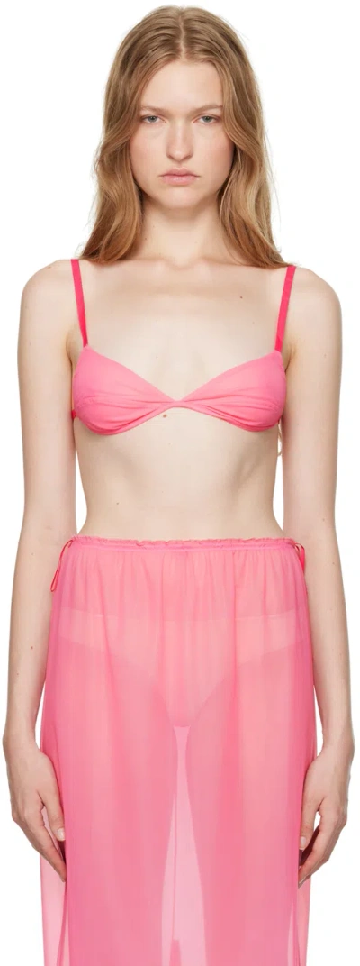 CARVEN PINK SHEER BRA
