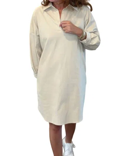 CARYN LAWN PREPPY CORDUROY DRESS IN CAMEL WITH PINK STAR