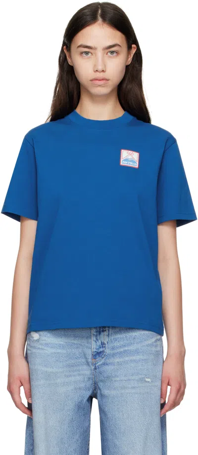 CASABLANCA BLUE MOUNT FUJI RUBBER PATCH T-SHIRT