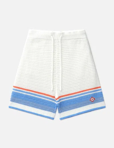 CASABLANCA COTTON TENNIS CROCHET SHORTS