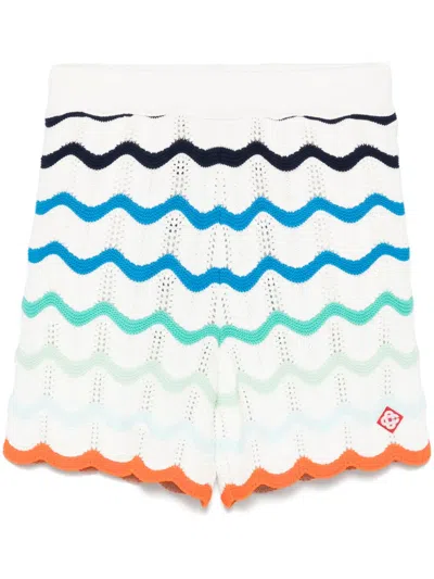 CASABLANCA GRADIENT WAVE CROCHET SHORTS