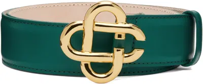 CASABLANCA GREEN CC LOGO BUCKLE BELT