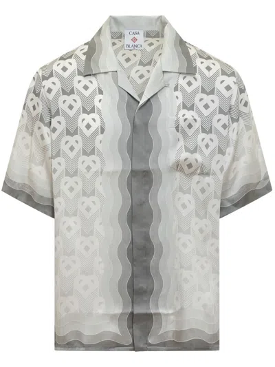 CASABLANCA HEART MONOGRAM SHIRT - MEN'S - SILK