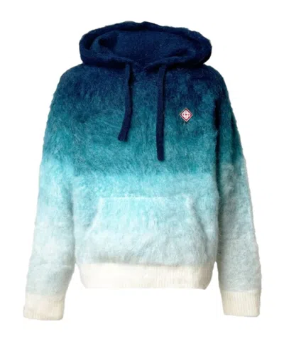 CASABLANCA CASABLANCA GRADIENT EFFECT DRAWSTRING HOODIE