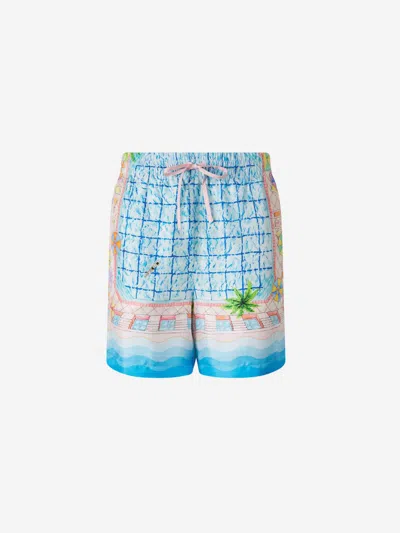 CASABLANCA CASABLANCA LE PLONGEON SILK BERMUDA SHORTS
