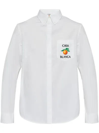 CASABLANCA EMBROIDERED SHIRT