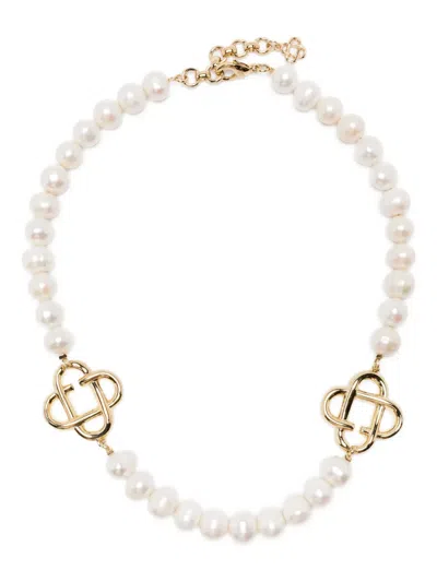 CASABLANCA PEARL-EMBELLISHED NECKLACE
