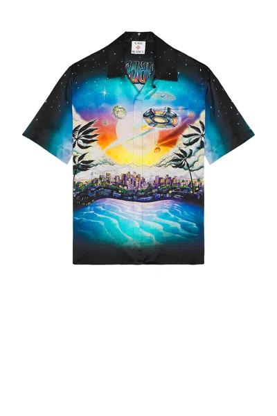 CASABLANCA SHORT SLEEVE CUBAN COLLAR SHIRT