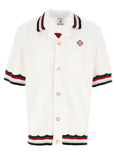 CASABLANCA CASABLANCA 'SPORTY FAUX CROCHET' SHIRT