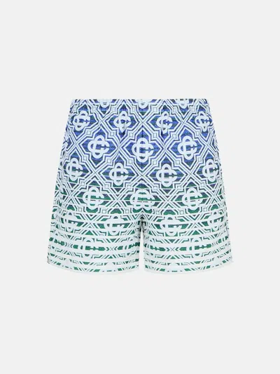 CASABLANCA 'STRIPE' BERMUDA SHORTS IN MULTICOLOR COTTON BLEND