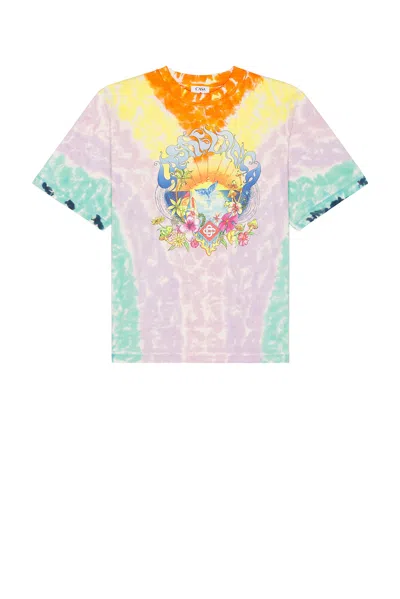 CASABLANCA SURF TRIP PRINTED OVERSIZED TIE DYE TEE