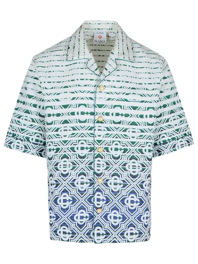 CASABLANCA CASABLANCA WHITE COTTON BLEND SHIRT