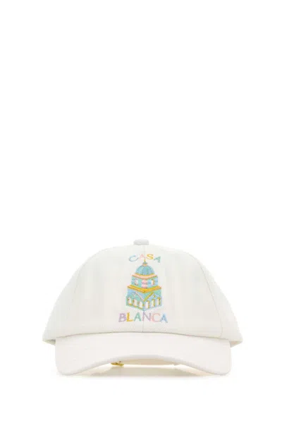 CASABLANCA WHITE LOGO BASEBALL CAP