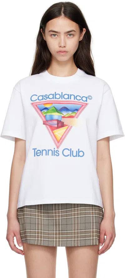 CASABLANCA WHITE TENNIS CLUB T-SHIRT