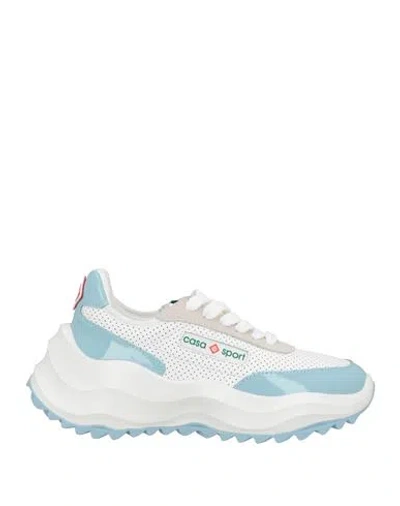 CASABLANCA CASABLANCA WOMAN SNEAKERS SKY BLUE SIZE 7.5 LEATHER