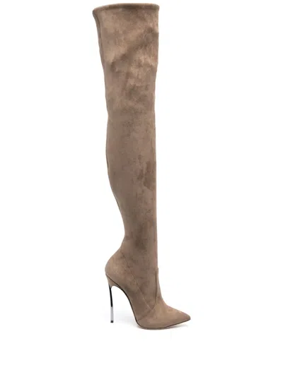 CASADEI 115MM BLADE SUEDE BOOTS