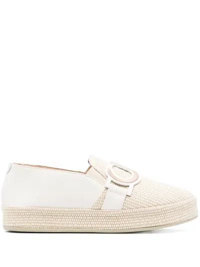 CASADEI LOGO-APLLIQUÉ LOAFERS