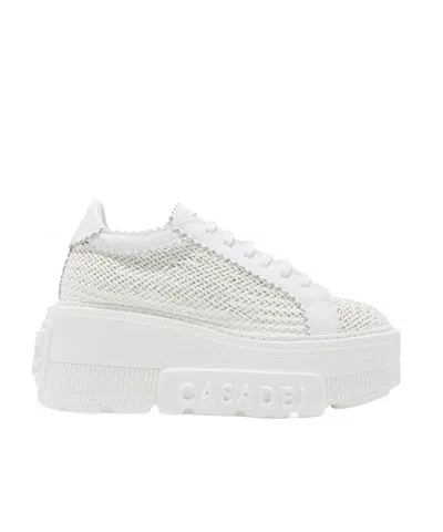 CASADEI CASADEI INTERWOVEN-DETAILED CHUNKY LACE-UP SNEAKERS