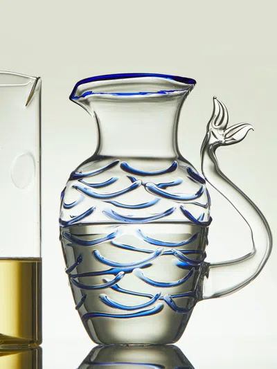 CASARIALTO FISHTAIL HAND-BLOWN MURANO GLASS WATER JUG