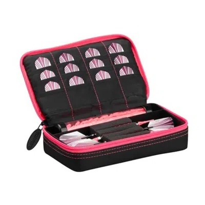 CASEMASTER PLAZMA DART CASE WITH ZIPPER BLACK & PINK - 3 DARTS