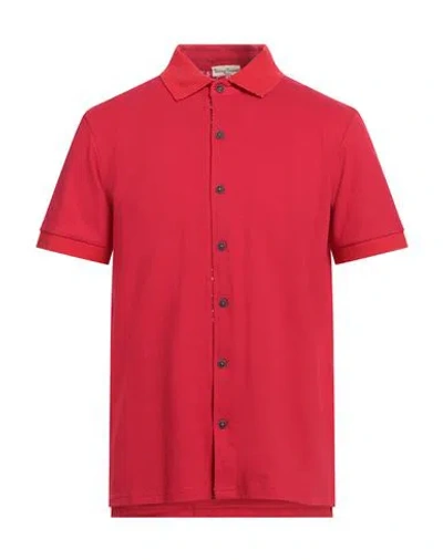 CASHMERE COMPANY CASHMERE COMPANY MAN SHIRT RED SIZE 40 COTTON
