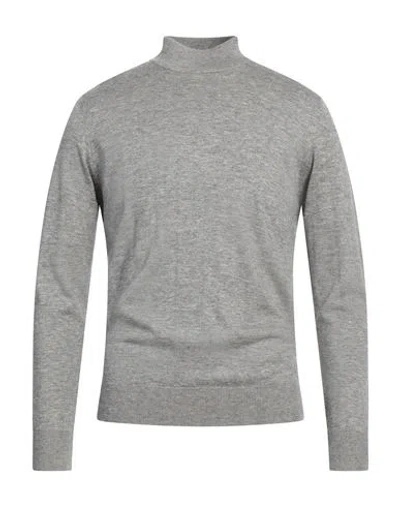 CASHMERE COMPANY CASHMERE COMPANY MAN TURTLENECK GREY SIZE 48 WOOL, CASHMERE, SILK, NYLON