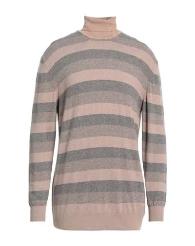 CASHMERE COMPANY CASHMERE COMPANY MAN TURTLENECK LIGHT BROWN SIZE 46 WOOL, CASHMERE