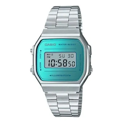CASIO CASIO Classical Vintage Square Waterproof Blue/Green Unisex Mens BlueGreen Digital