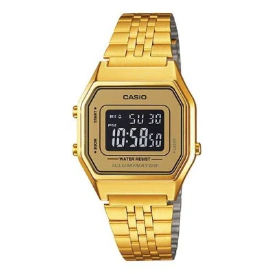 CASIO CASIO Classical Vintage Square Waterproof Unisex Mens Gold Digital