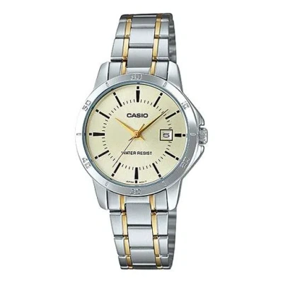 CASIO CASIO DRESS Series Classic PointerStainless Steel Strap Golden Quartz Waterproof Gold Dial Gold Anal