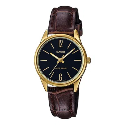 CASIO CASIO DRESS Series Wrist /Black Quartz Waterproof Brown Analog