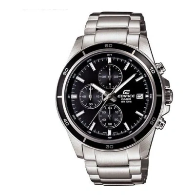 CASIO CASIO EDIFICE Serieses Men's Black/Silver Black DialSilver Strap Mens BlackSilver Analog